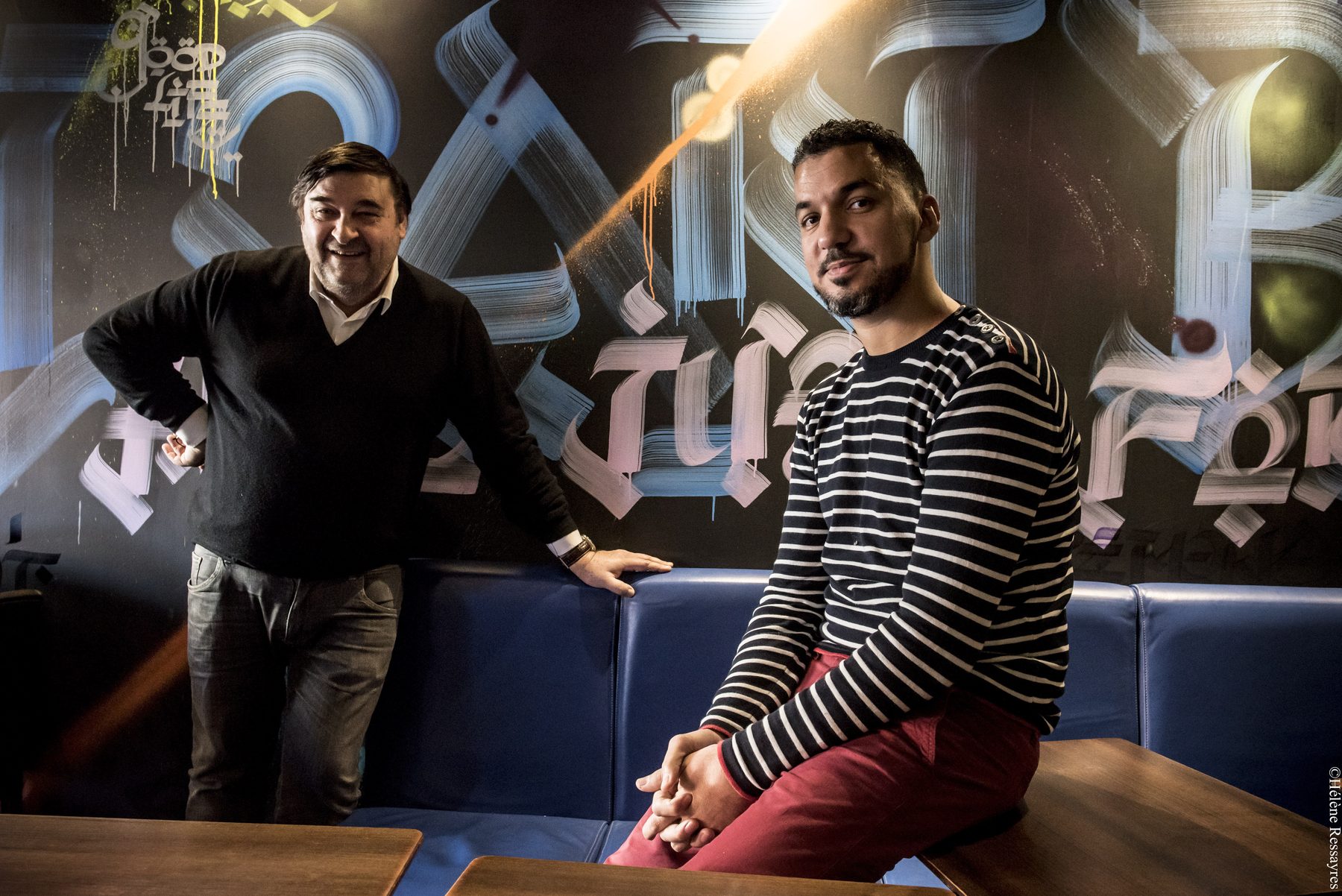 Michel Réglat, grand chef 21 étoiles McDo, a choisi Bayah Dezign, et un des graffeurs, Loïc, pour mettre des tranches de l'art dans le McDonald's Wilson.